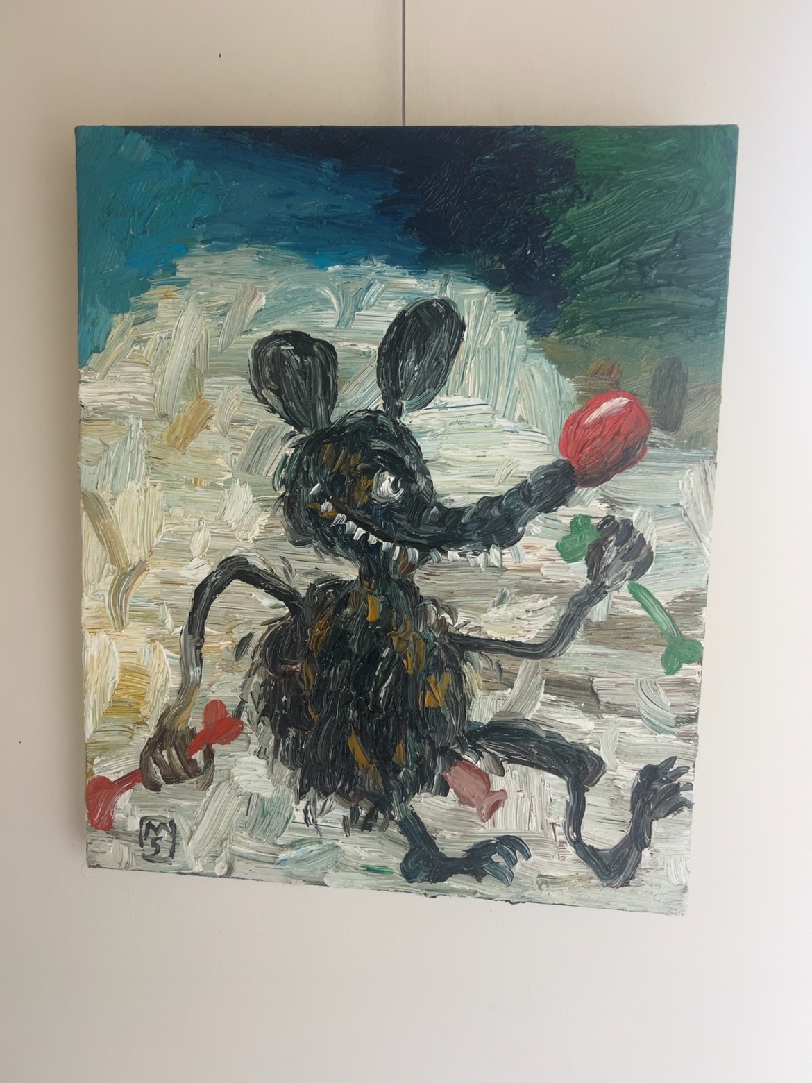 Matias Sanchez — Sin título (2018), oil on canvas